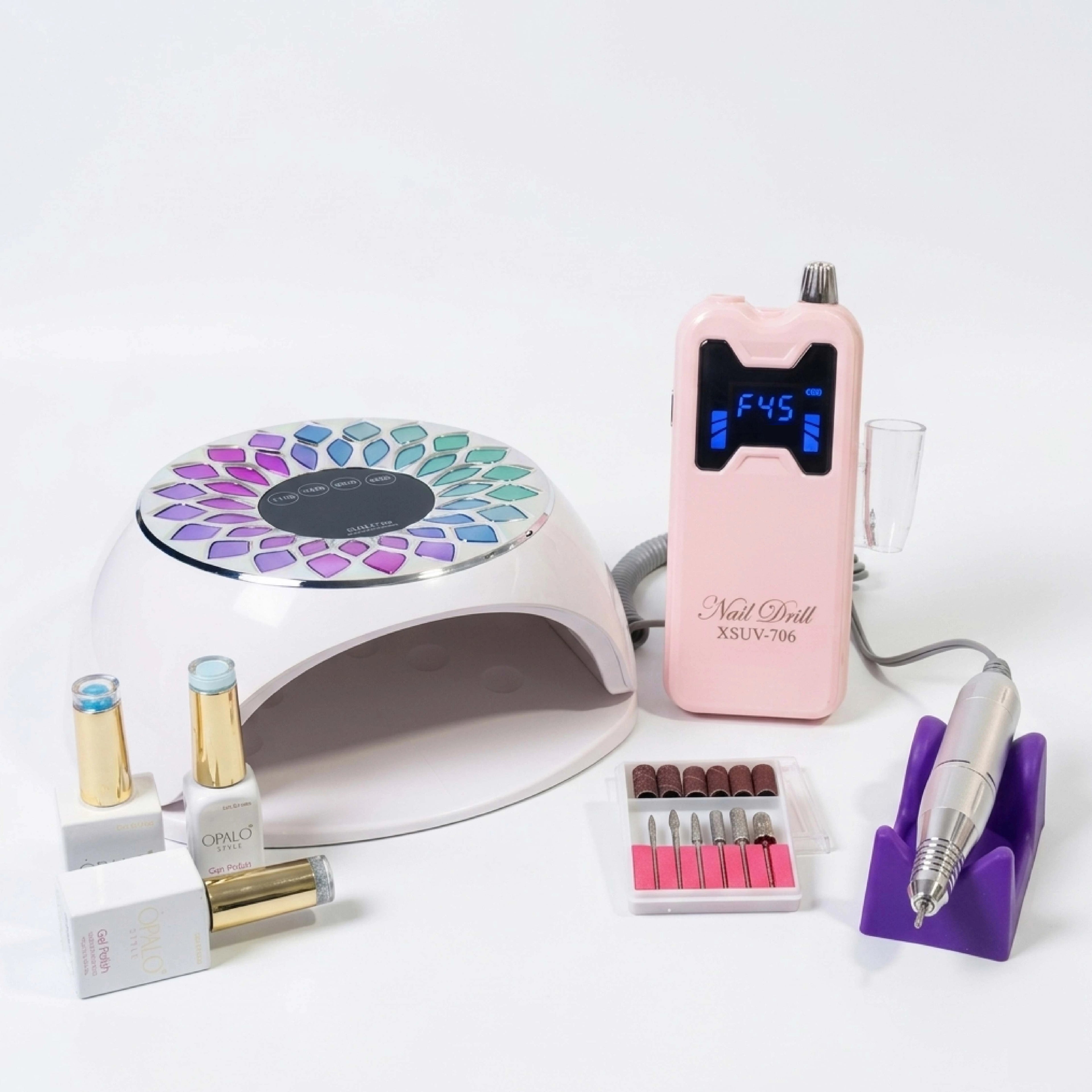 Kit Pro: Lámpara mandala 288W + Drill 45k RPM + Lámpara Press On GRATIS